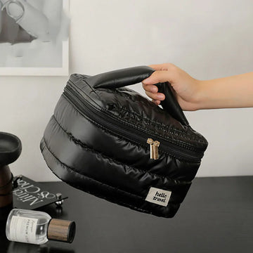 Qfdian Large Capacity Makeup Bag Cosmetic Bag Toiletry Bag Washbag Portable Storage Bag Travel Organizer